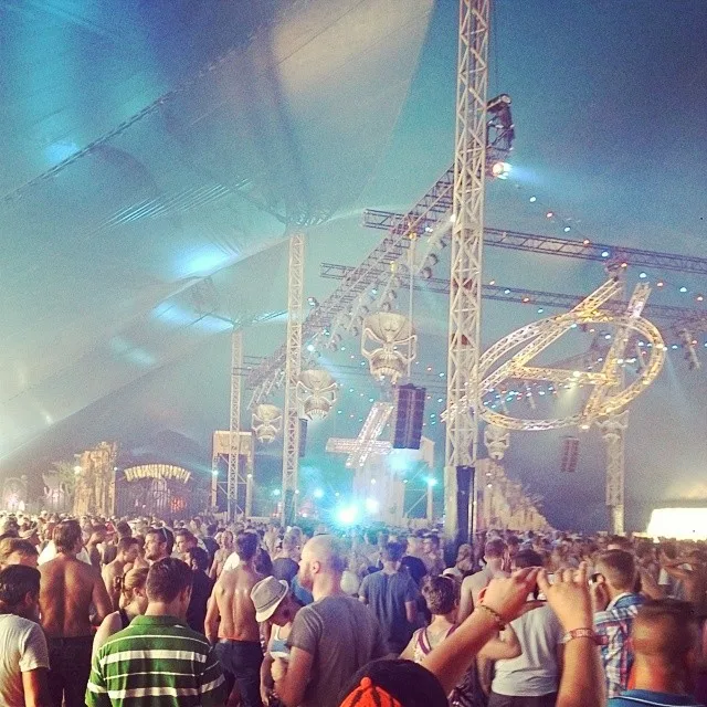 DJ Dark Raver performing at Dominator festival 2014, Eersel, Netherlands