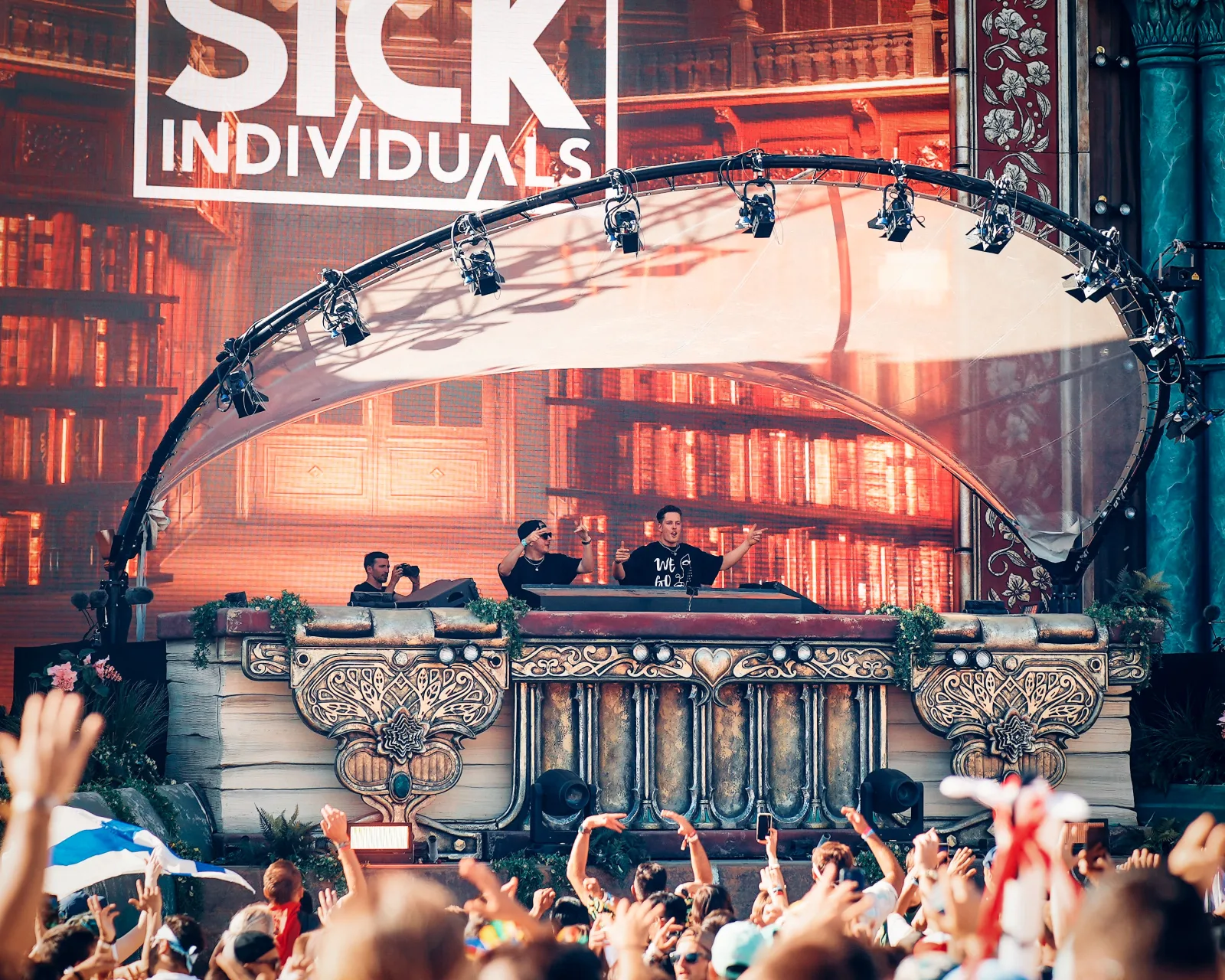DJ performing at the Library Stage, Tomorrowland 2022